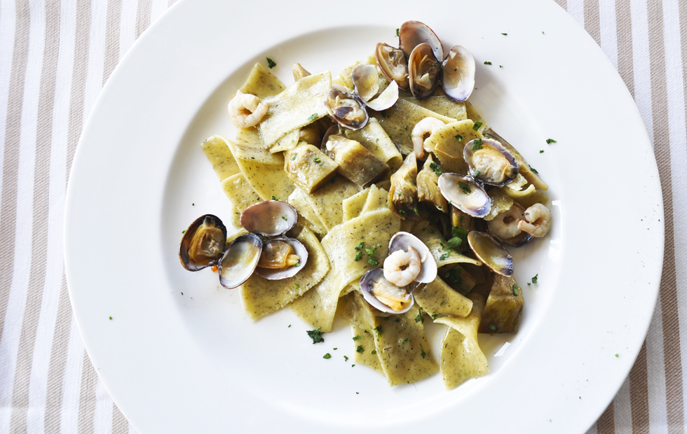 Straccetti di pasta alla menta 